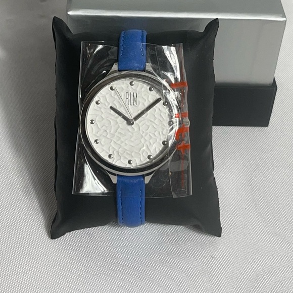 Robert Lee Morris Women's Brand New Blue Strap Silver Watch Water Resistant